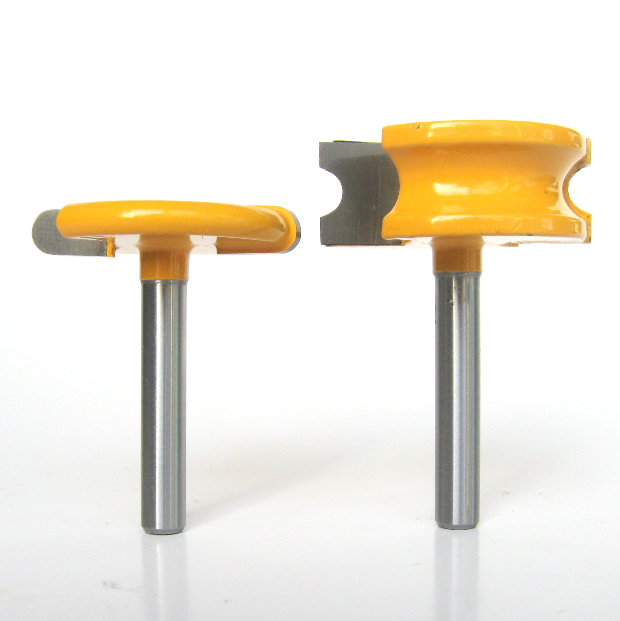 2 pc 1/4" Shank 1/4" Diameter Flute & Bead Canoe Router Bit Set sct 888